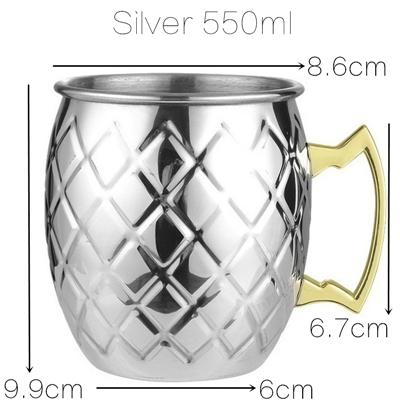 1PCS Cocktail Cup 550ml Hammered Copper Plated Moscow Mule Mug - Beer/Coffee Cup for Enhanced Flavor Experience Tazas Bar Tool