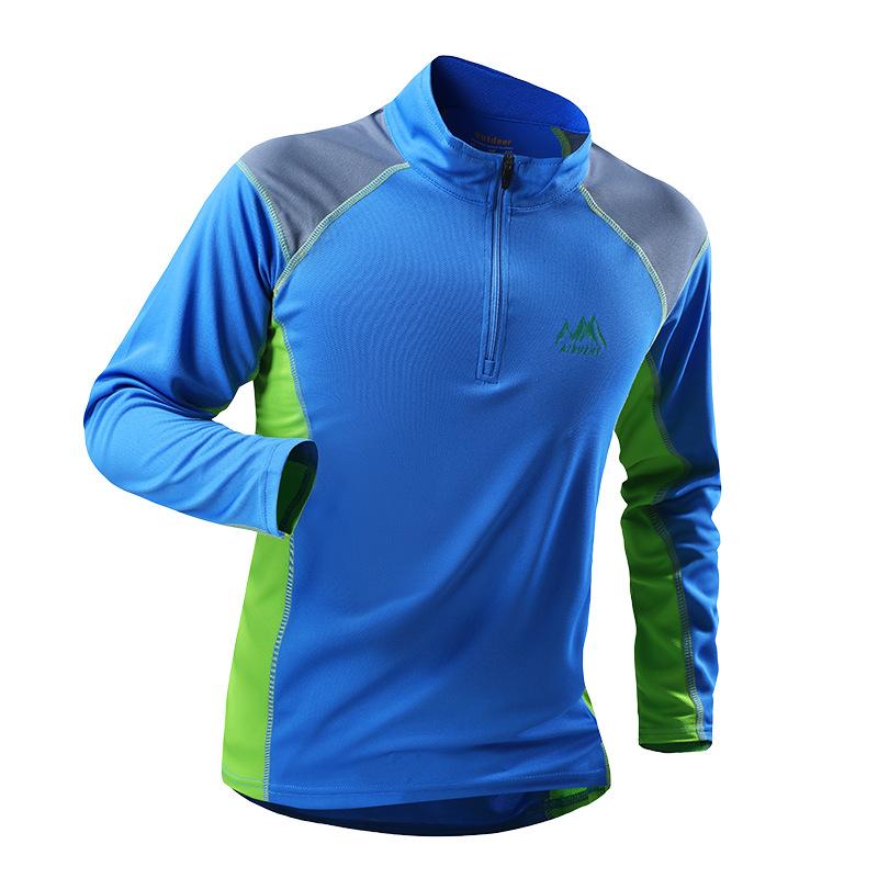 Utendørssport Hurtigtørkende Klær Herre Langermet T-skjorte Pustende, Slitesterk, Svetteabsorberende, Fottur Hurtigtørkende Klær