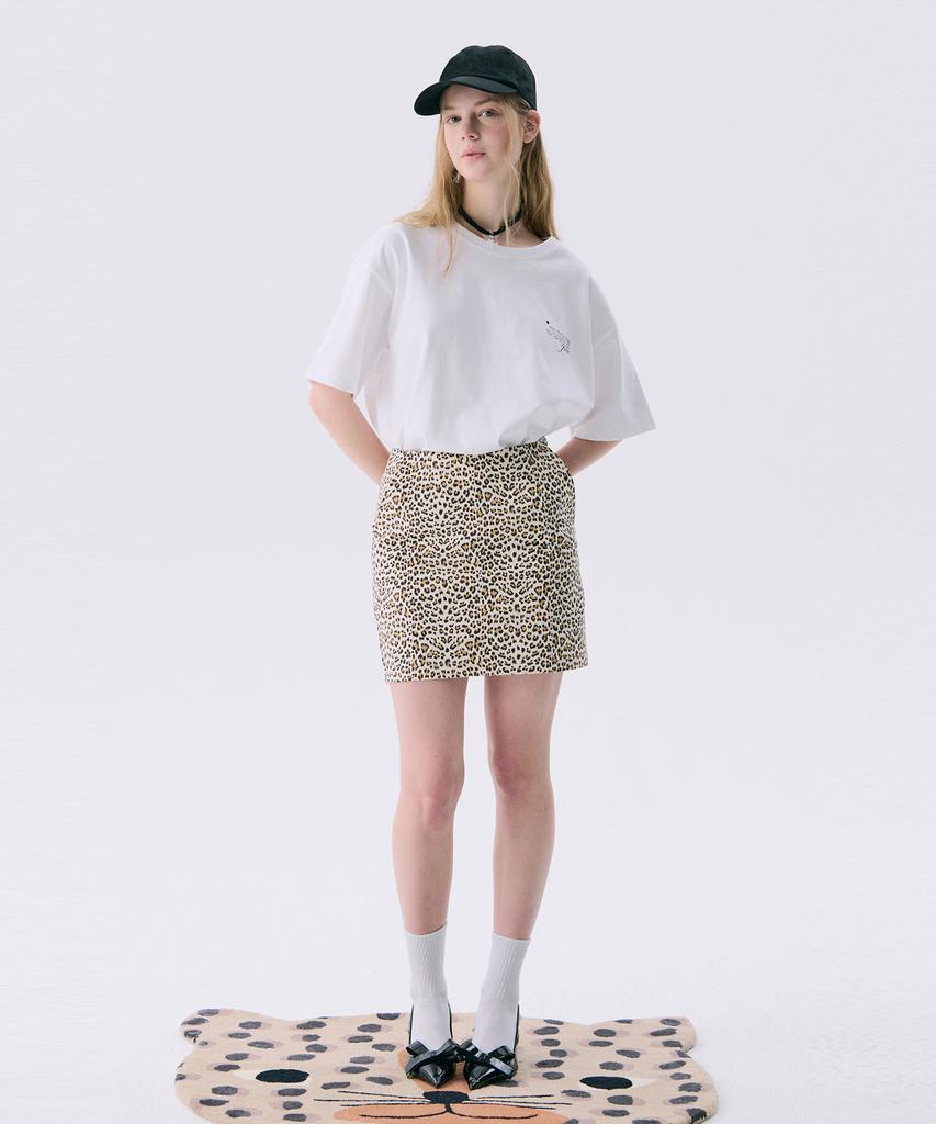 JUNEJUNE SPACE Vol11.Leopard Mini Skirt_Beige(Vol11.Leopard Mini Skirt_Beige)