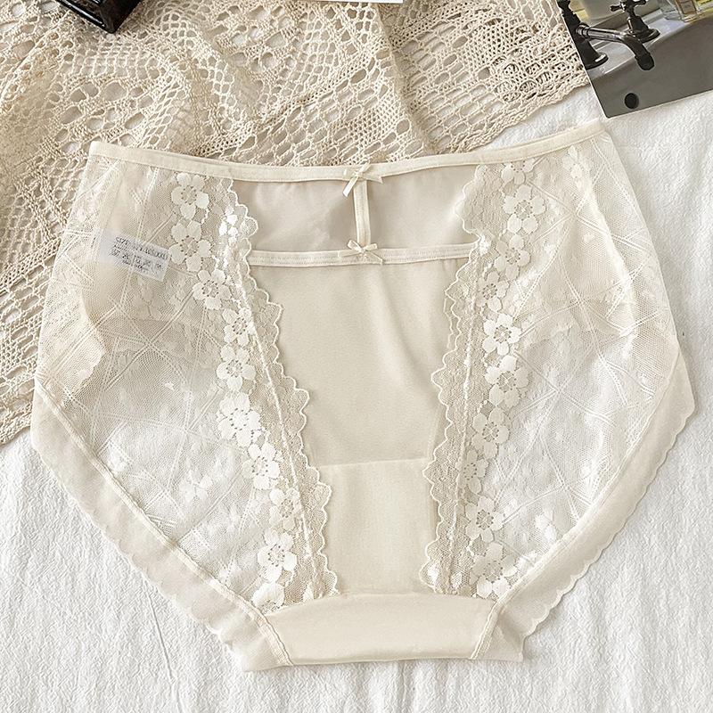 Women's Large Size Lace Comfortable Soft Hip Wrap Antibacterial Close Skin Underwear