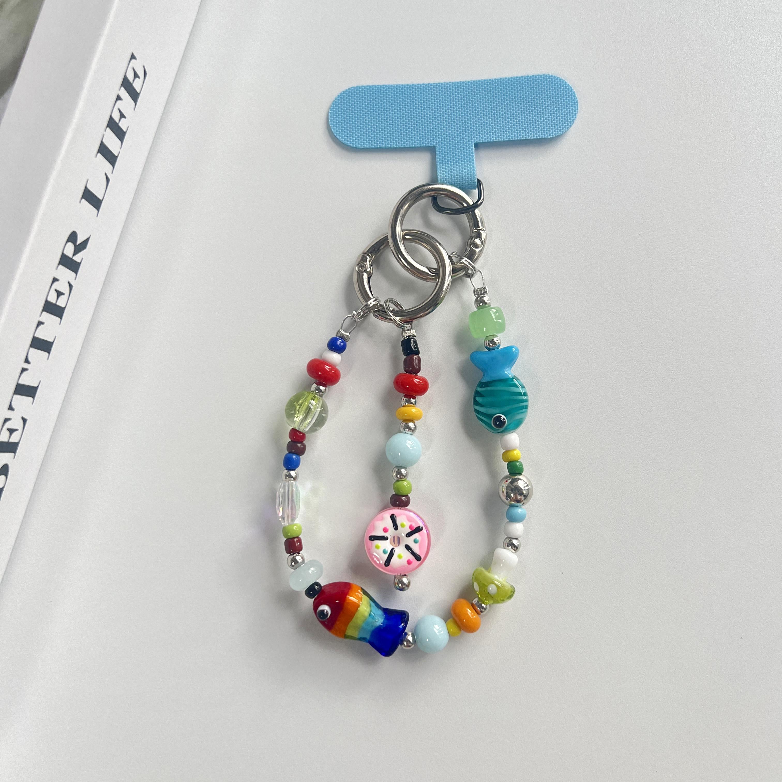 Ins Korean Spring Fresh Butterfly Love Beaded Mobile Phone Chain Ccd Camera Bag Bag Hanging Chain Personality Creative Women Other