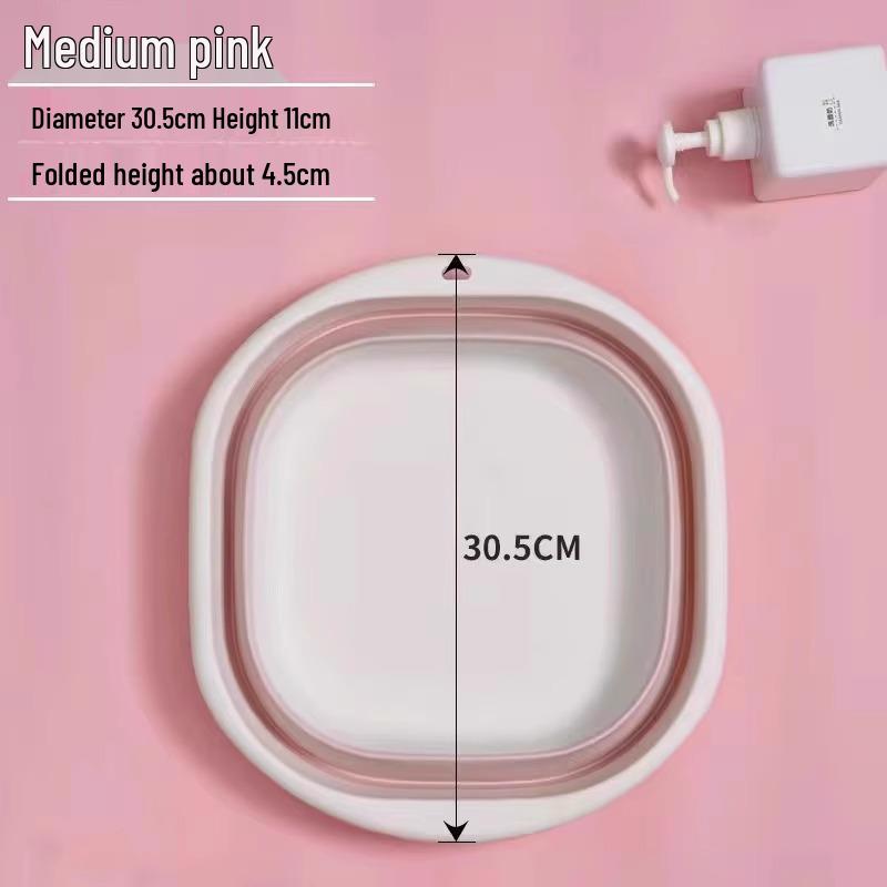 Foldable Plastic Washbasin for Dorms - Portable & Space-Saving Basin, Newcomer Discount 5 Yuan