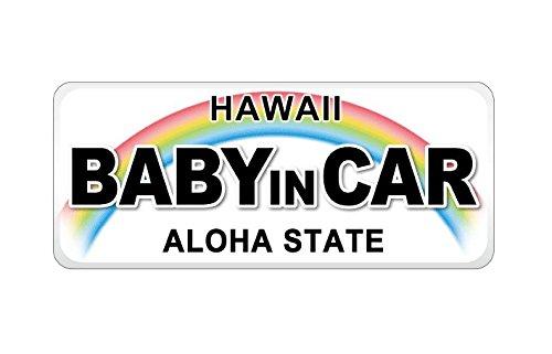 

Sticker Shop Haru BABY IN CAR Hawaii License Plate Magnet One size