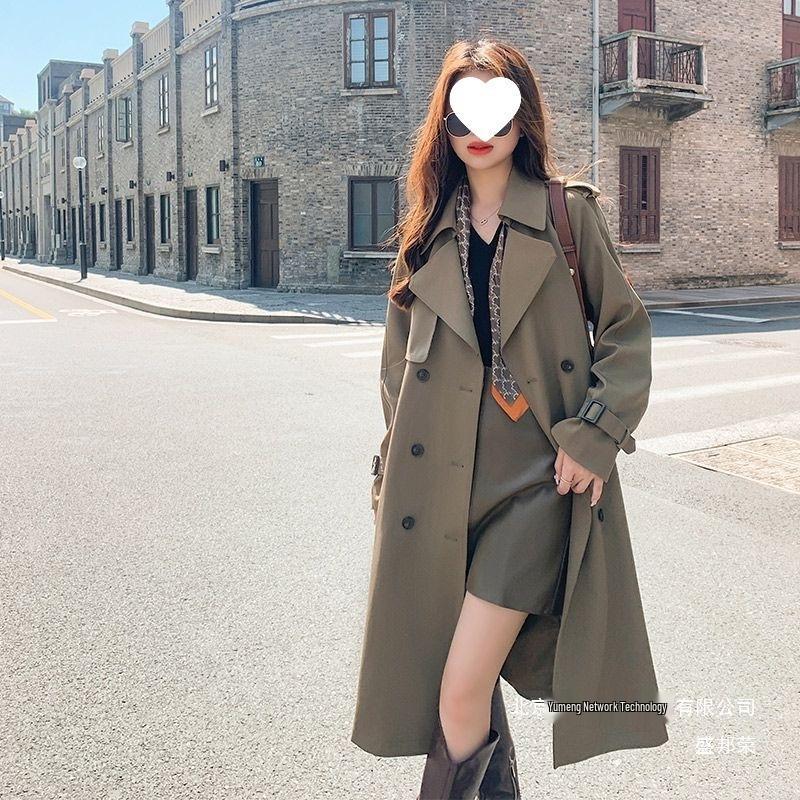 French Style Waist-Cinching Trench Coat for Women - New 2025 Spring/Autumn Collection