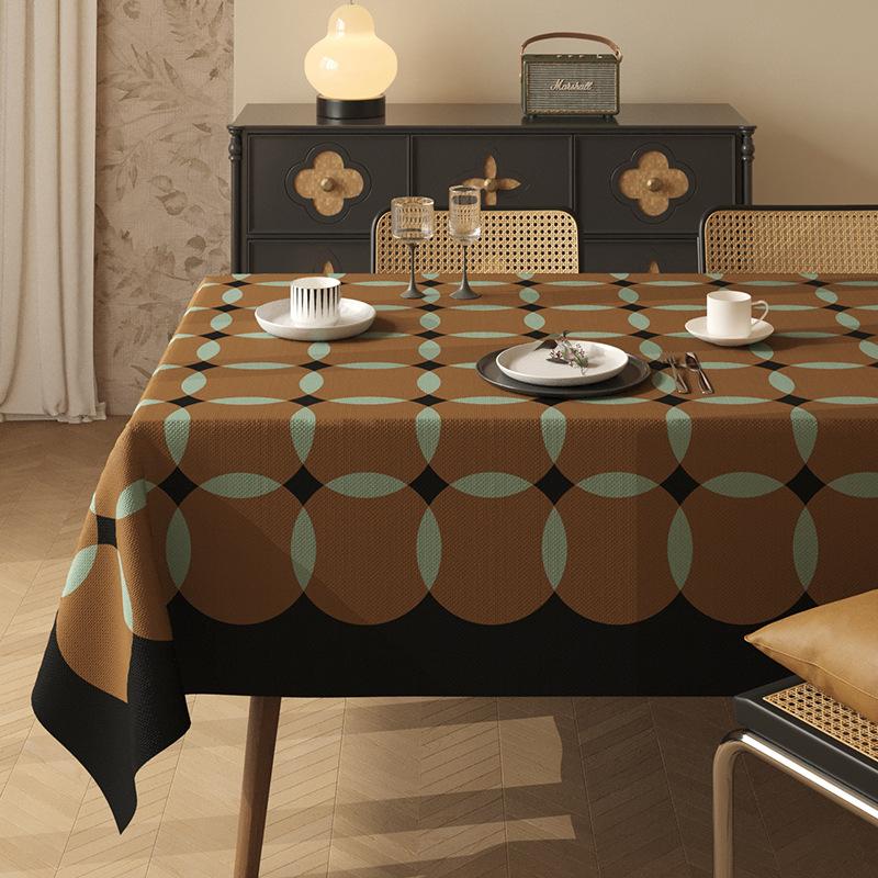 American-Style Light Luxury Vintage Tablecloth Water-Resistant Oil-Resistant Heat-Resistant Easy To Clean Pvc Coffee Table Cloth