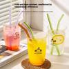 Gianxi Colored High-Value Glass Straw Non Disposable High Temperature Resistant Food Grade Transparent Drinking Glass Straw