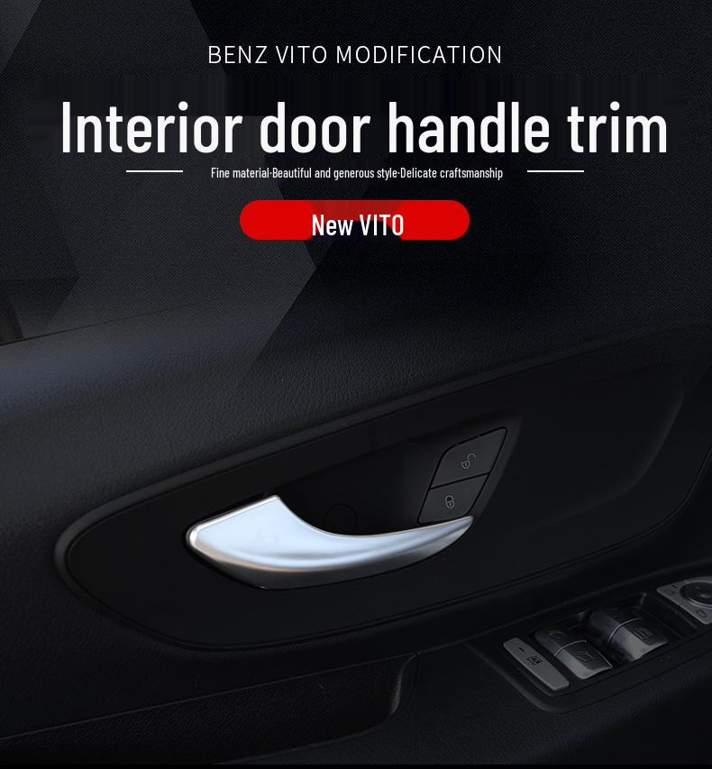 VITO Car Door Interior Handle Electroplated Decorative Trim Strip