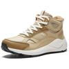 Anta Tazhou Fabric Synthetic Leather Plush Comfortable Non-Slip Wear-Resistant High-Top Casual Shoes Men Sneakers Beige Brown 912448910-1