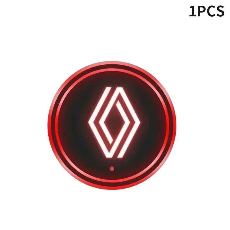 

Колпаки на колеса 1/2 шт. Автомобильная USB-зарядка Светящаяся подставка под стакан Лампа атмосферы салона для Renault Koleos Duster Megane 2 Logan Clio Аксессуары