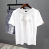 Summer New Style Men's Short Sleeve T-shirt Heavy Industry Embroidery China-Chic Loose Top Tiger Embroidery Chaopai Half Sleeve