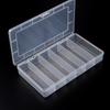 6 Grids Plastic Organizer Box with Dividers Craft Organizer Plastic Jewelry Organizer Box Small Parts Container Box