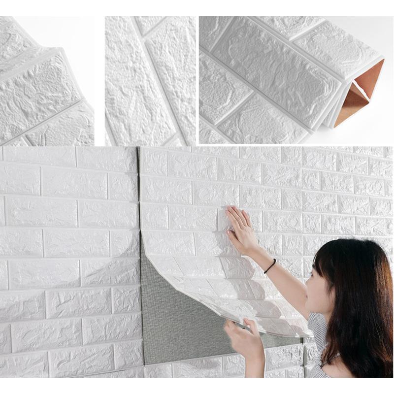 1/5/10PCS 35*38.5CM Foam 3d Stereo Wallpaper  Anti-collision Flexible Packaging Decoration Waterproof Wallpaper
