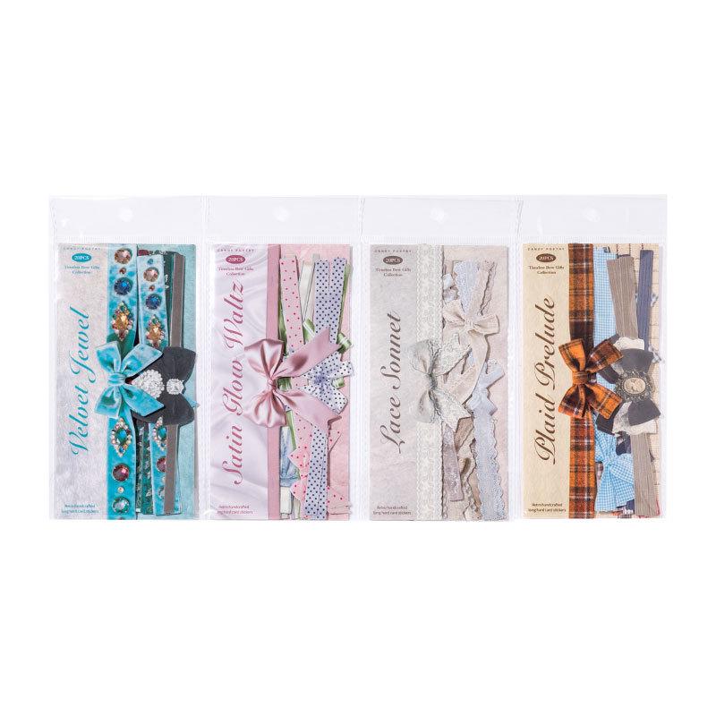 "Retro Sugar Poem DIY Sticker Set: Long Strip, Bow, Journal, Scene Decor 