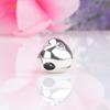 Fibbia di Posizionamento a Forma di Cuore Rosa in Argento Sterling S925 - Accessorio per Gioielli a Clip a Forma di Cuore Fai da Te