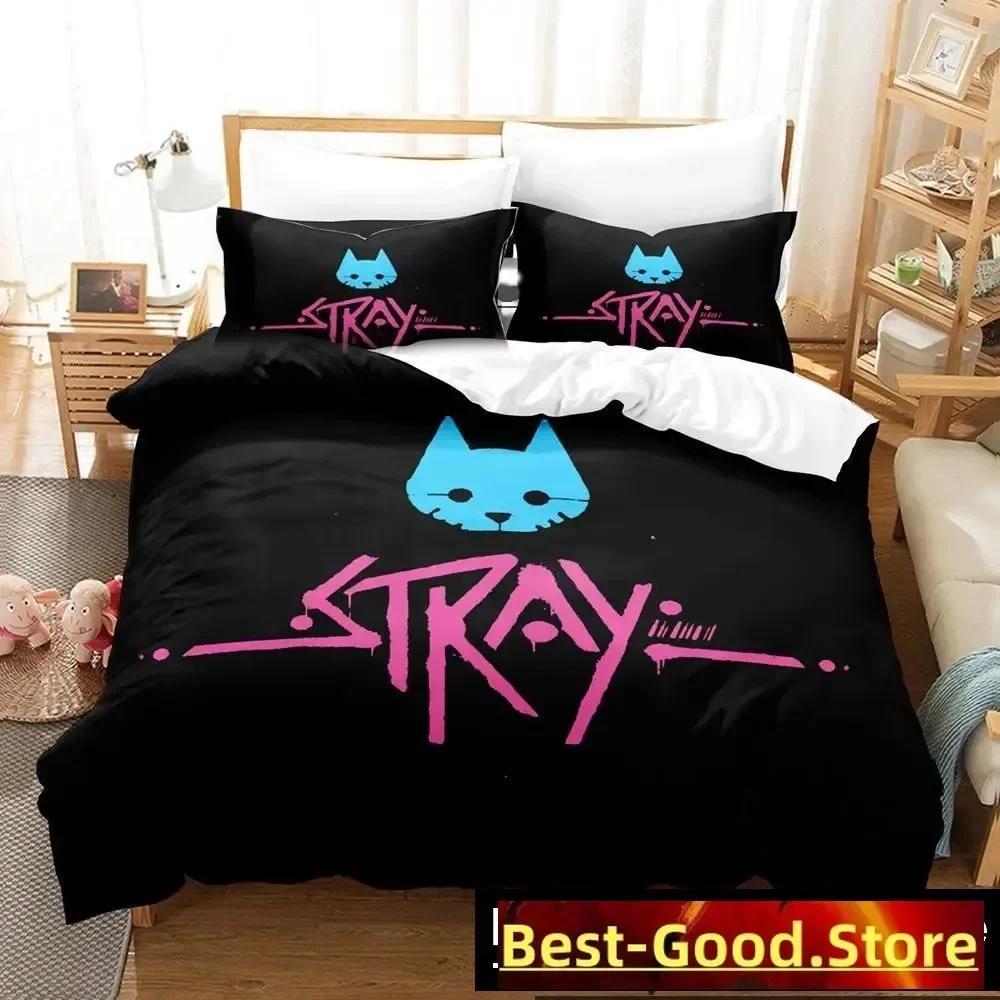 Fashion Stray Game Cat Momo Bedding Set Printed Bed Set With Pillowcase Bed Duvet Cover Soft Single Double Queen Super King Size