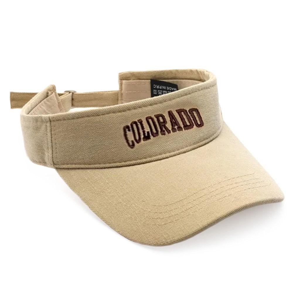 Summer Embroidered Sun Hat Sun Protection Breathable Sports Visor Adjustable Casual Empty Top Hat Tennis