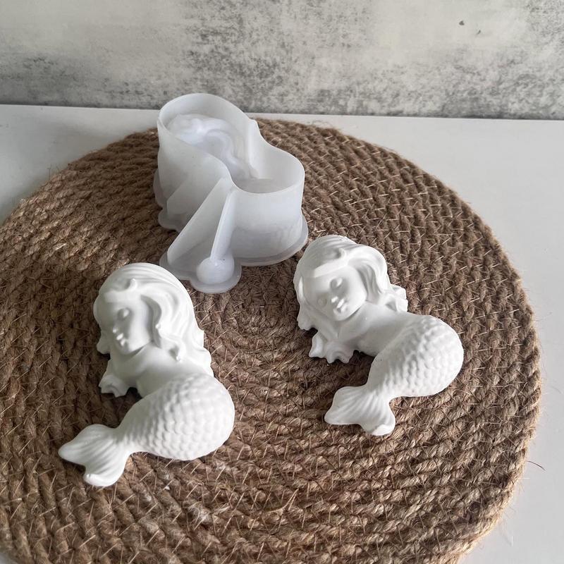 Meerjungfrauen Silikonform 3D Meerjungfrauen Kuchen Dekorationen Silikon Schokoladenformen Meerjungfrauen Thema Form Für Kerzen Feiertage Verwandte
