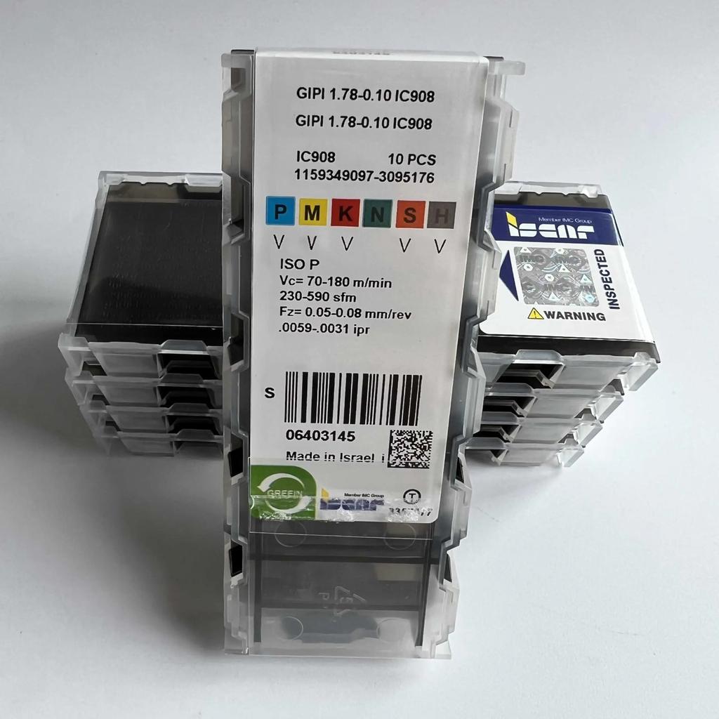 GIPI1.78-0.10 IC908   Industrial indexable carbide inserts 10 Pcs