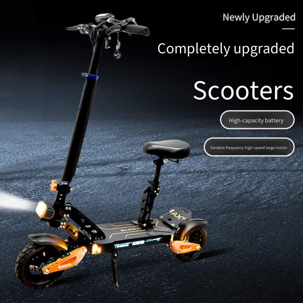 Foldable Electric Scooter for Adults 48V 1000W Card Swipe Lock LED Large Digital Display