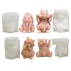 Easy to Clean Silicone Candle Molds Fondant Moulds Squirrel Shape Resin Project Moulds Silicone Texture for Candle