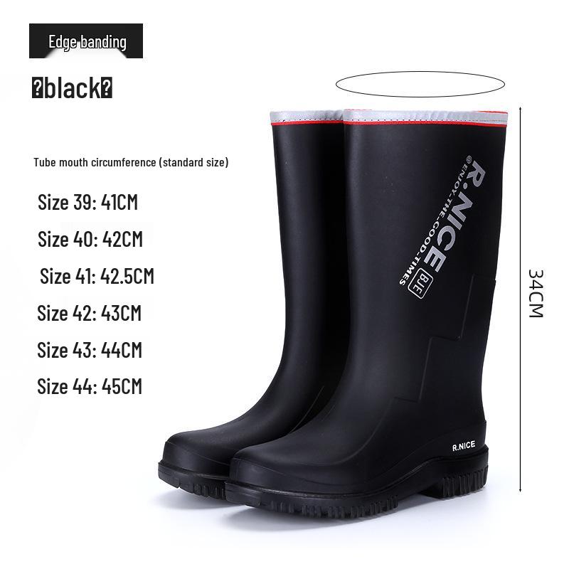 

Men s British-Style Non-Slip Warm Rain Boots - 2024 Korean-Inspired Comfortable Long Boots 39