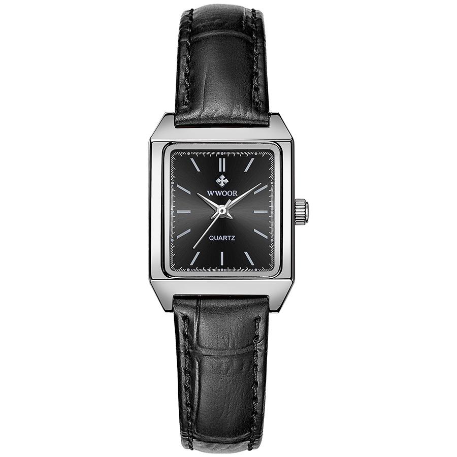 

WWOOR новые модные женские часы квадратные кварцевые водонепроницаемые часы женские часы в стиле ретро