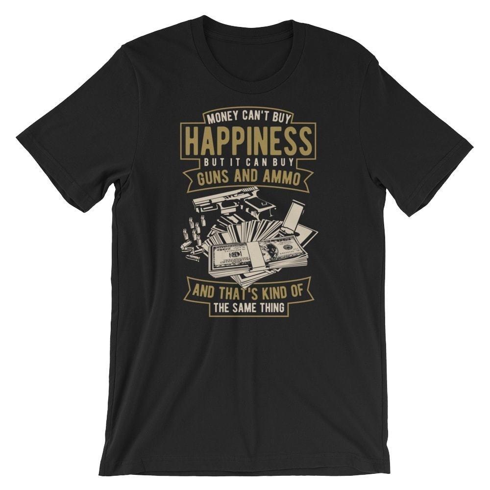 

Money Cant Buy Happiness T-Shirt. 100% Cotton Premium Tee NEW S