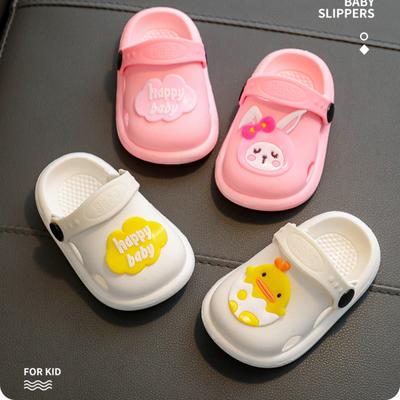 2024Children's Slippers Summer Cartoon Baby Shoes Boys Soft-soled Non-slip Bathroom Slippers