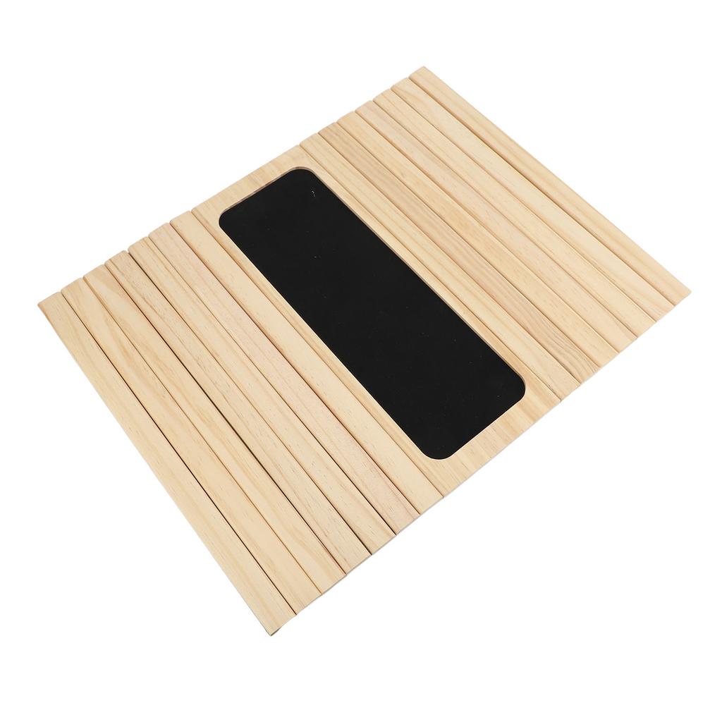 Couch Armrest Tray, Wood Arm Table for Snacks with EVA Pad, Sofa Arm Tray Holder for Coffee Drinks Phone Remote Snacks, Armrest Table for Family Frien