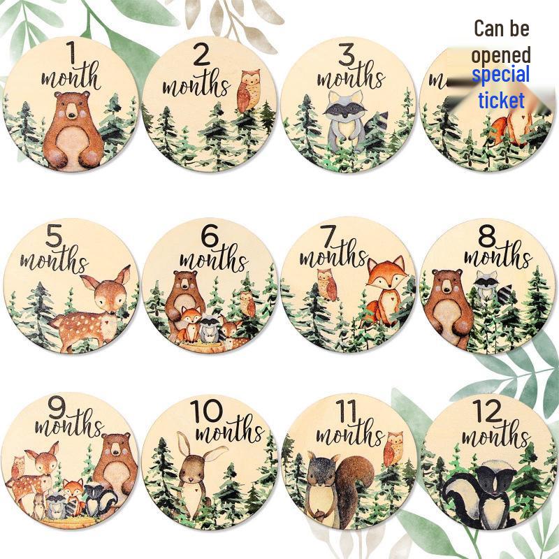 Wooden Newborn Milestone Sign: Baby Photography Prop for Monthly Memories