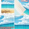 Flat Printing Fashionable Christmas Curtains Beach Palm Trees Digital Printed Polyester Drapes Spring Use Set Of 2 Made
