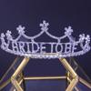 Rhinestone Bride To Be Headband Bridesmaid Crown Wedding Bridal Shower Girls Night Gift Bachelorette Hen Party Decoration