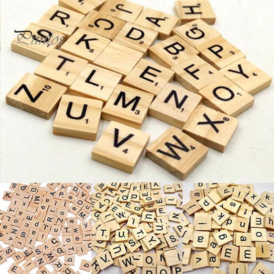 100 шт. деревянные плитки с алфавитом — фото 13