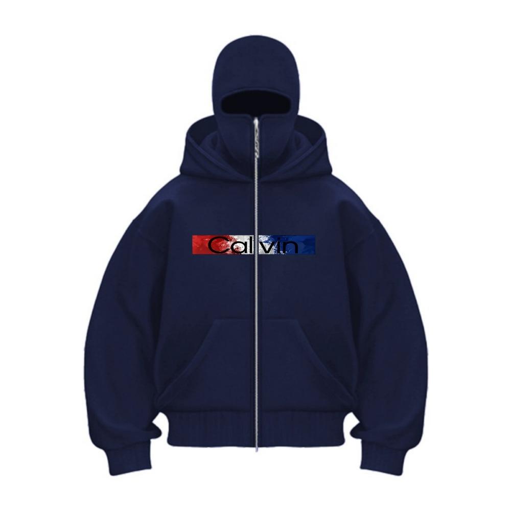 

Новая мужская толстовка с капюшоном на молнии для зимнего тепла и повседневных занятий спортом, с маской-капюшоном и дизайном на молнии, спортивная куртка, костюм для активного отдыха XXXL