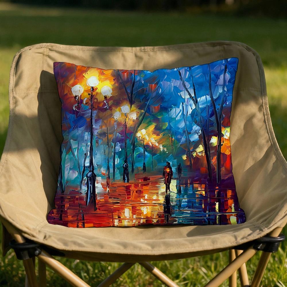 Leonid Afremov Oil Art Cushion Cover Soft Reversible Durable Pillow Cover MultiScene Use for Home Car Daily Comfort