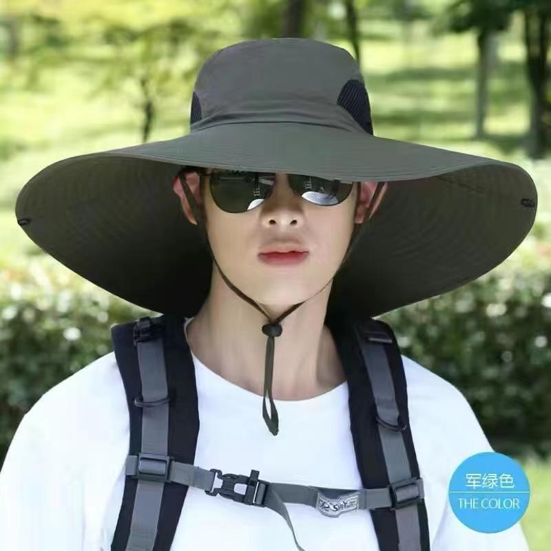 Summer new outdoor camping versatile fashion visor female Mori drawstring sun protection fishing mountaineering sun hat male