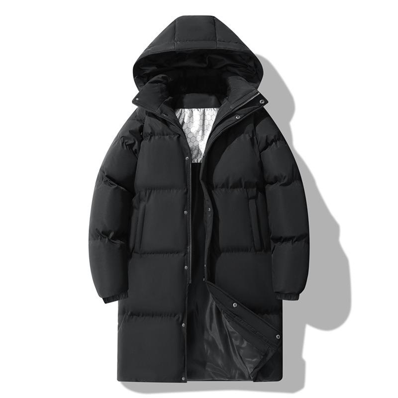Winter New Cotton Clothes Women's Medium Length and Width Over the Knee Loose Thickened College Couple Han Gao Coat Men