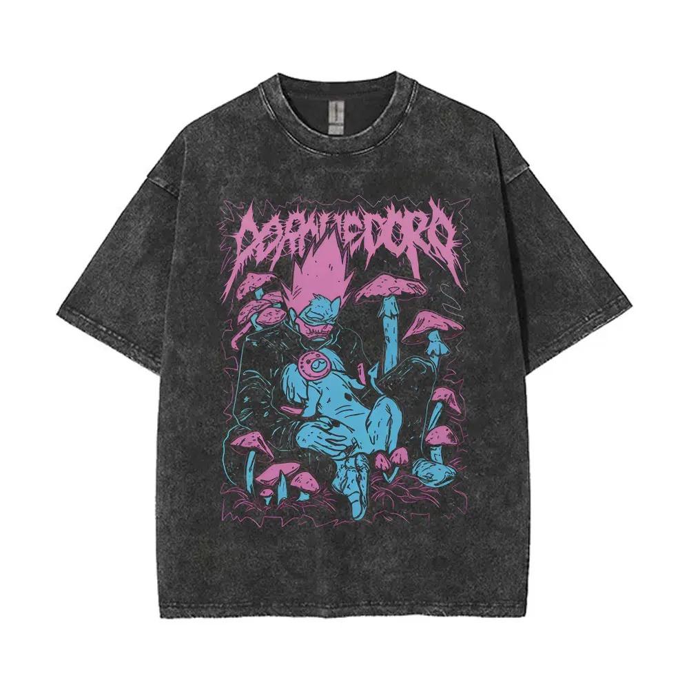 T-shirt a maniche corte Unisex Donna T-shirt per Abbigliamento Uomo Lavata Vintage Anime Dorohedoro En Noi Nikaido KaiGrafica Unisex
