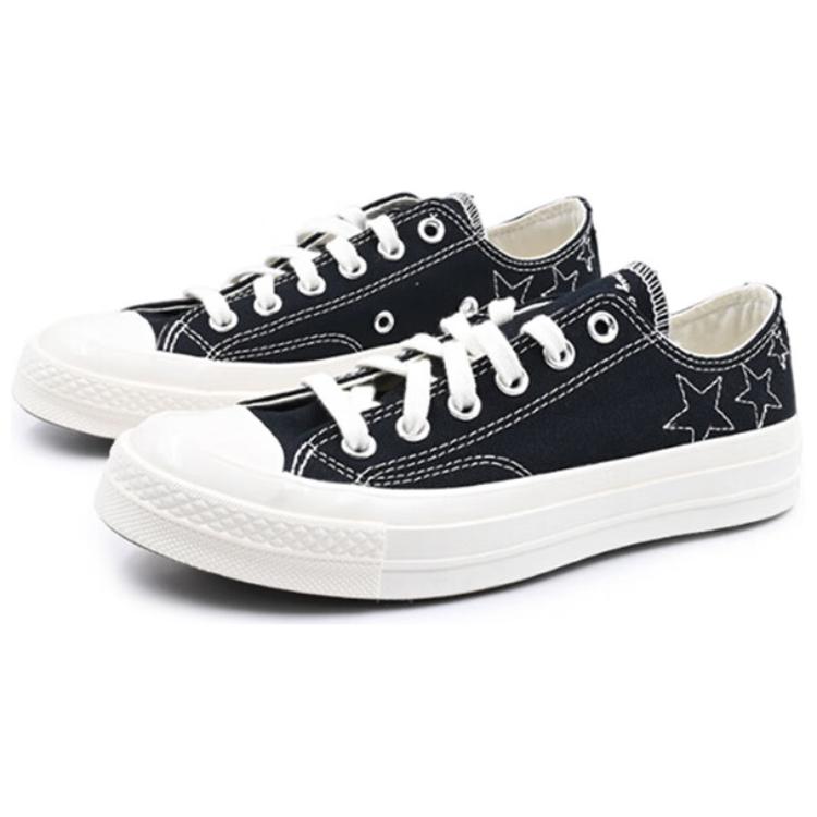 Converse Chuck 70 Low Stars Unisex Sneakers Black Dark-Matter Egret A11612C