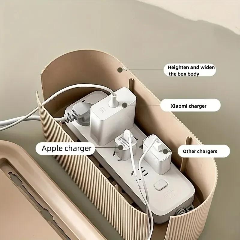 Portable Cable Management Organizer Box for Power Strips and Cord for Power StripsTV Computer Wires Hider Box for Home Office
