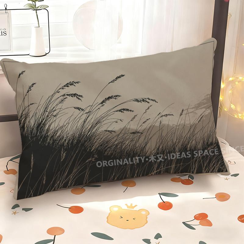 Grass Pattern Rectangle Pillowcase Suitable For Sofa Bedroom Car Pillow Cover Cushion Rectangular Back Cushion