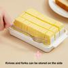 Butter Keeper Butter Stick Holder with Transparent Lid Butter Dish for Refrigerator BPA-Free Butter Storage Rack for Cheese Margarine