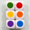2 Stück Würfel, 16 mm, bunt, Lehrwürfel, 6-seitig, glatte Kante, lichtecht, für Brettspiele, breite Anwendung, Lernwürfel