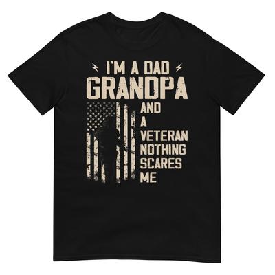 Im A Dad Grandpa And Veteran Fathers Day Papa Grandpa TShirt