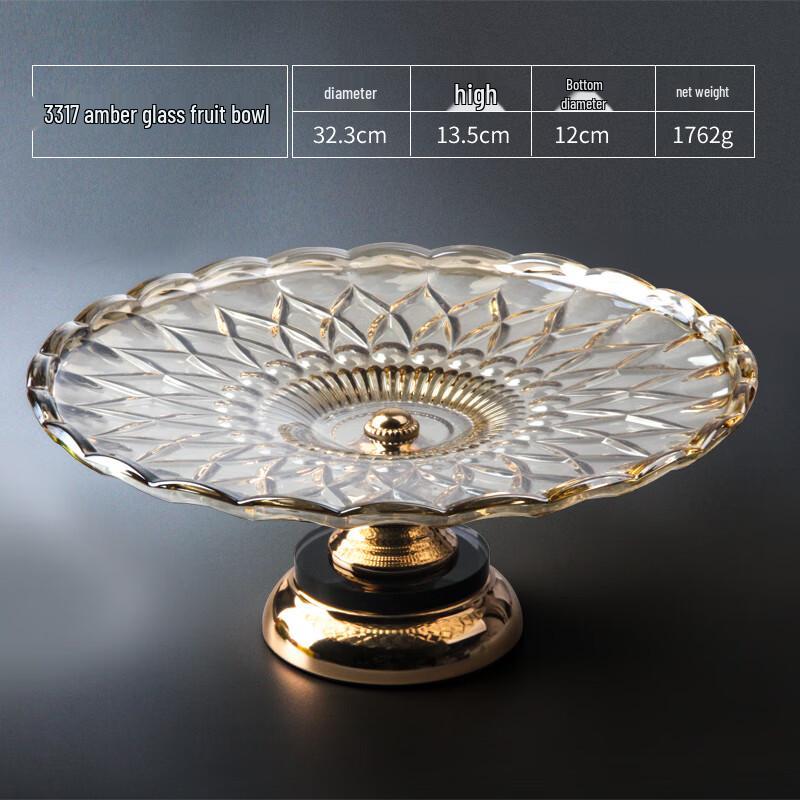 Fulinci European Style Crystal Glass Fruit Platter