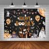 2D Flat Print Spooky Haunted House Background Cloth for Halloween Birthday