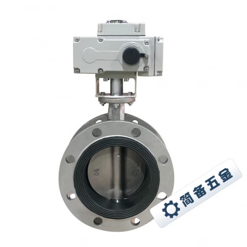 

Jianbei Електричний фланцевий метеликовий клапан з нержавіючої сталі Штепсель CN (адаптер в комплекті)