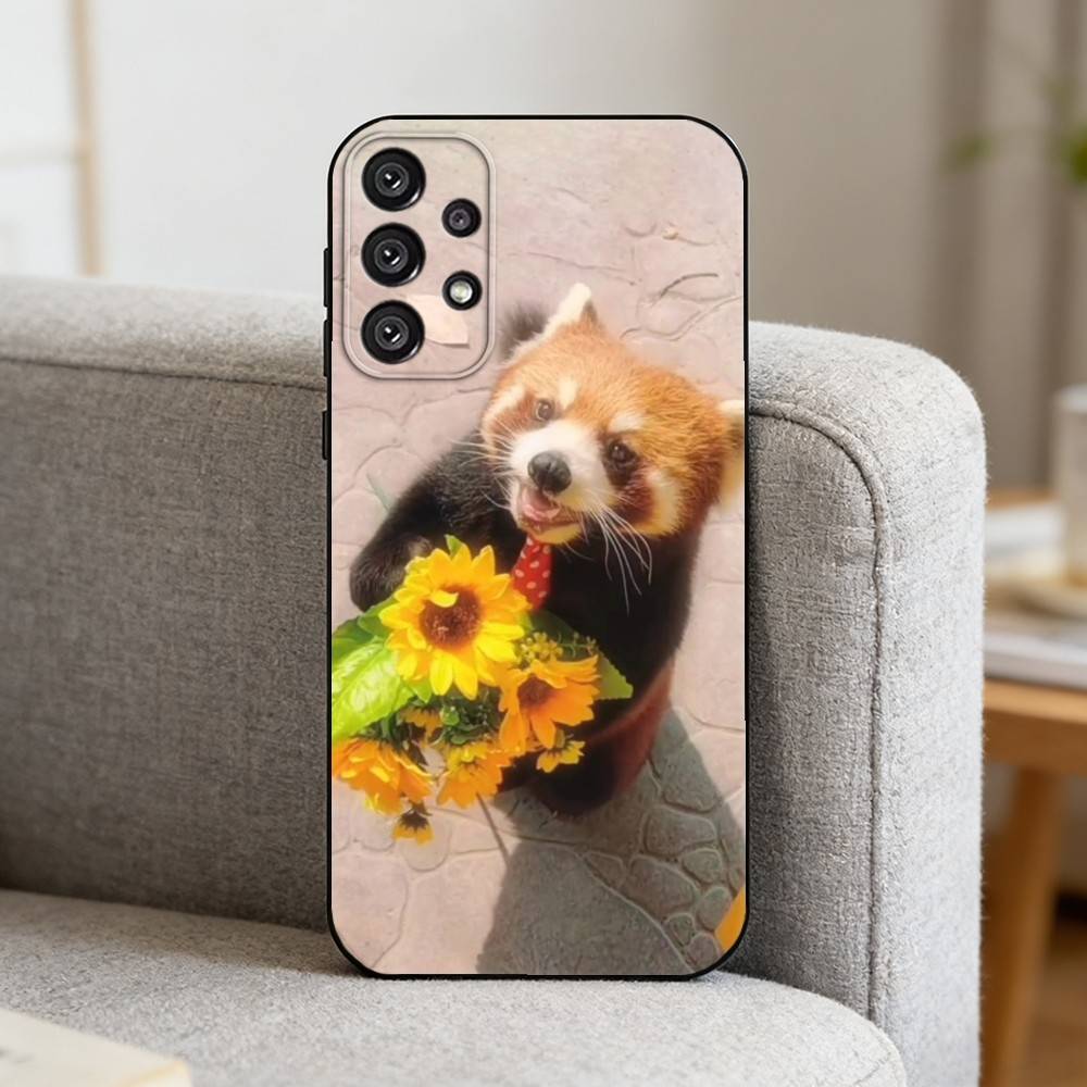 B-Beyond cute W-Western Red P-Panda Phone Case For Samsung S25,S24,S21,S22,S23,S30,Ultra,S20,Plus,Fe,Note,10,9,5G Black Cover