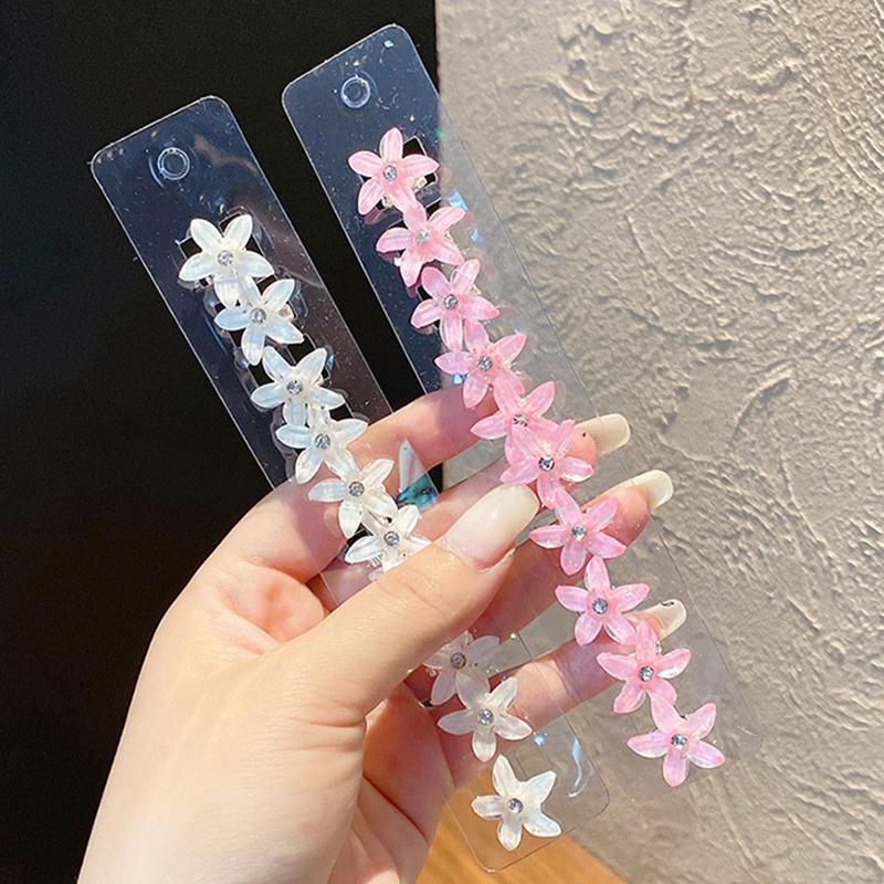 10ks/sada Dívčí květina Mini spona do vlasů pro zaplétání vlasů Knoflíky do vlasů Sponky do vlasů Barrette Styling Vlasové doplňky