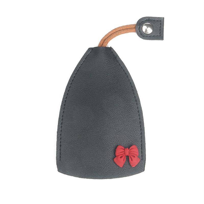 Cute Pu Leather Car Key Case Pull-Out Car Keychain Bag Large-Capacity Personalized Keychain for Women Car Key Cover